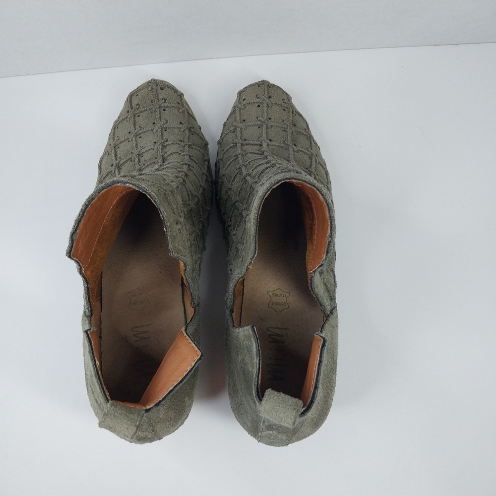 Mi.iM Womens Size 8.5 M LAVIN Western Leather Olive Green Pull On Ankle Booties - Picture 10 of 12